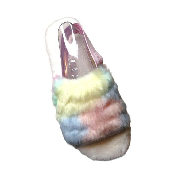 Koolaburra By UGG Women's Fuzzn II Slipper Sandal Pastel Abstract 8M - Picture 4 of 5